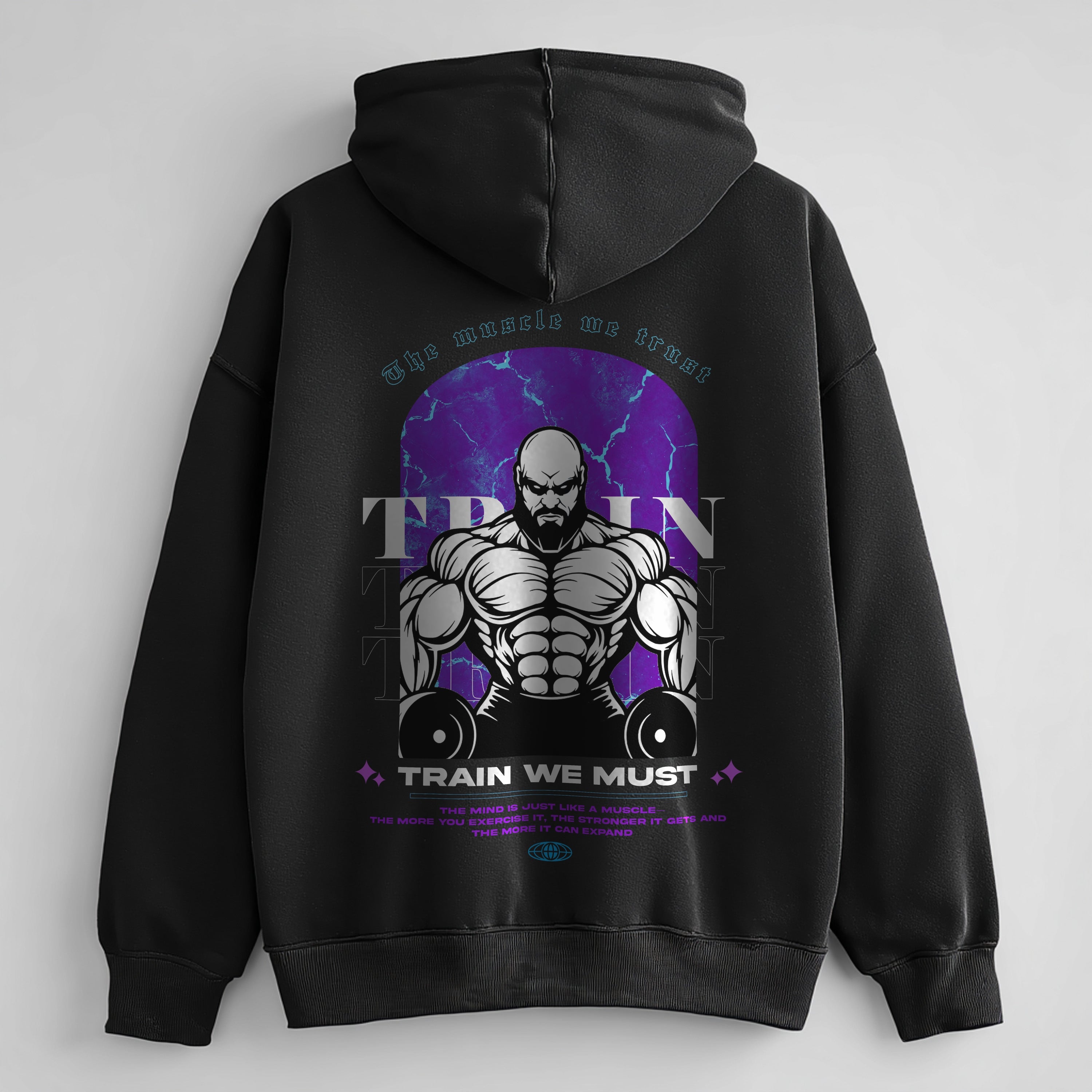 THE MUSCLE WE TRUST OVERSIZE ZIPPER (BACKPRINT)