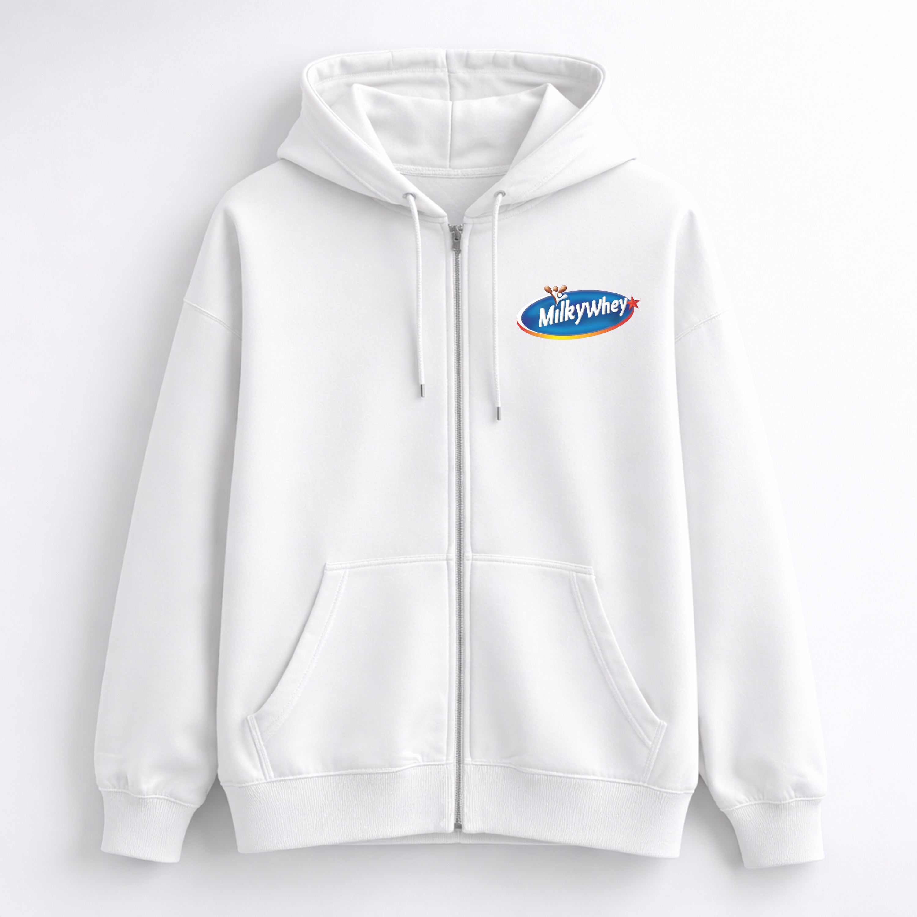MILKY WHEY OVERSIZE ZIPPER (FRONTPRINT)