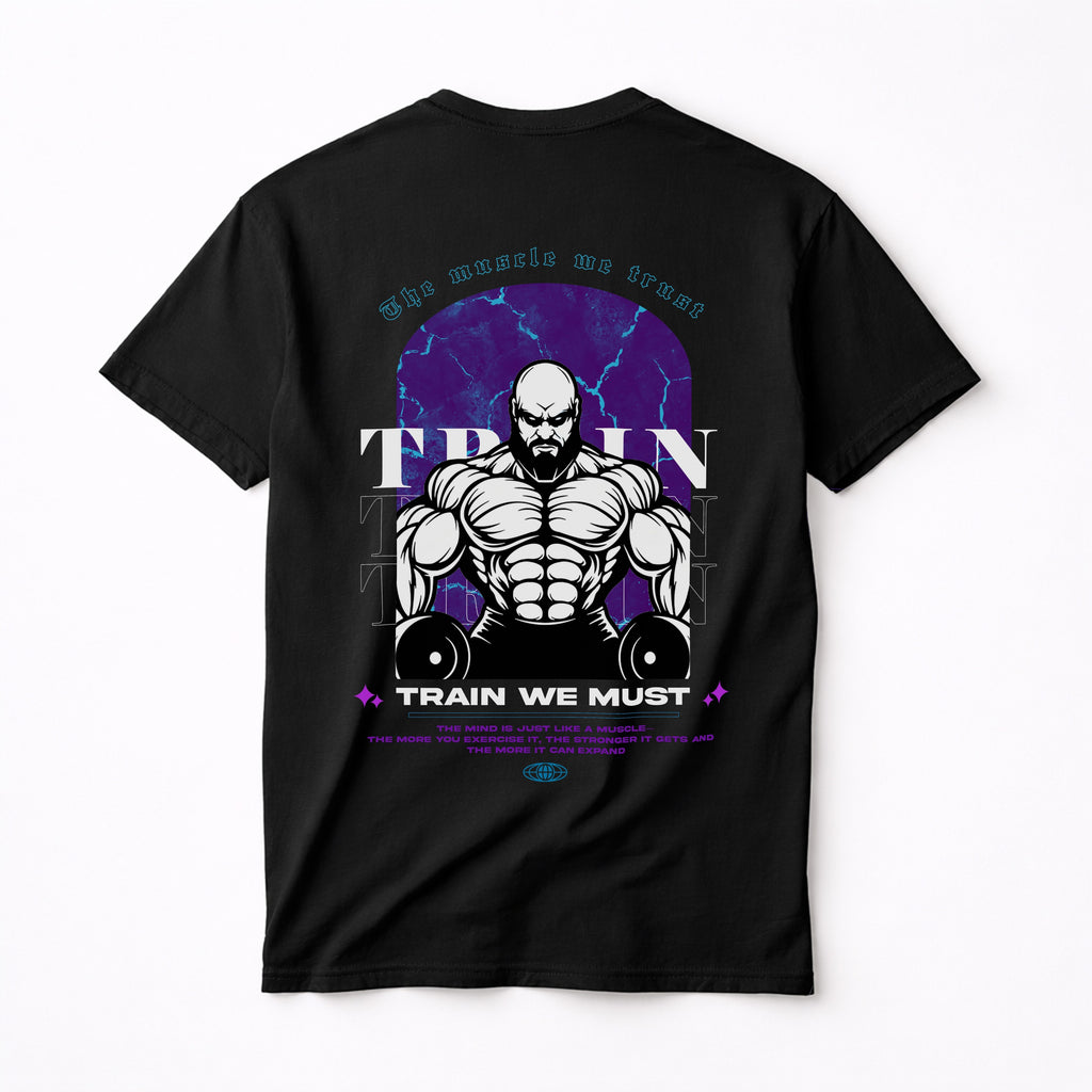 THE MUSCLE WE TRUST SHIRT (BACKPRINT)