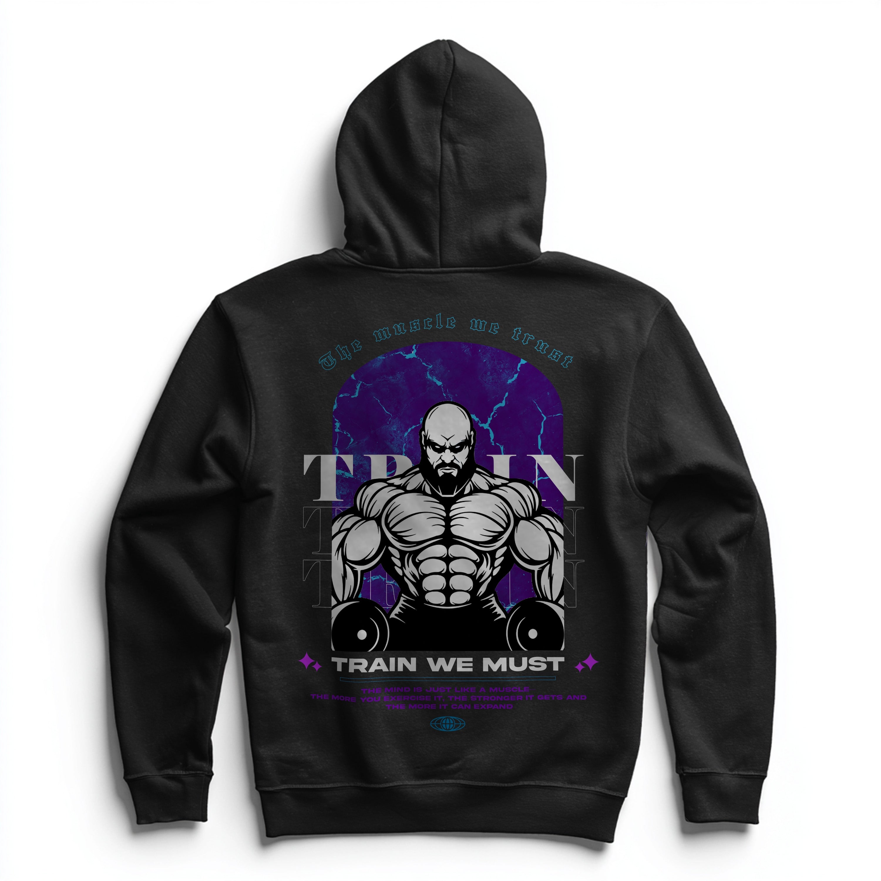 THE MUSCLE WE TRUST HOODIE (BACKPRINT)