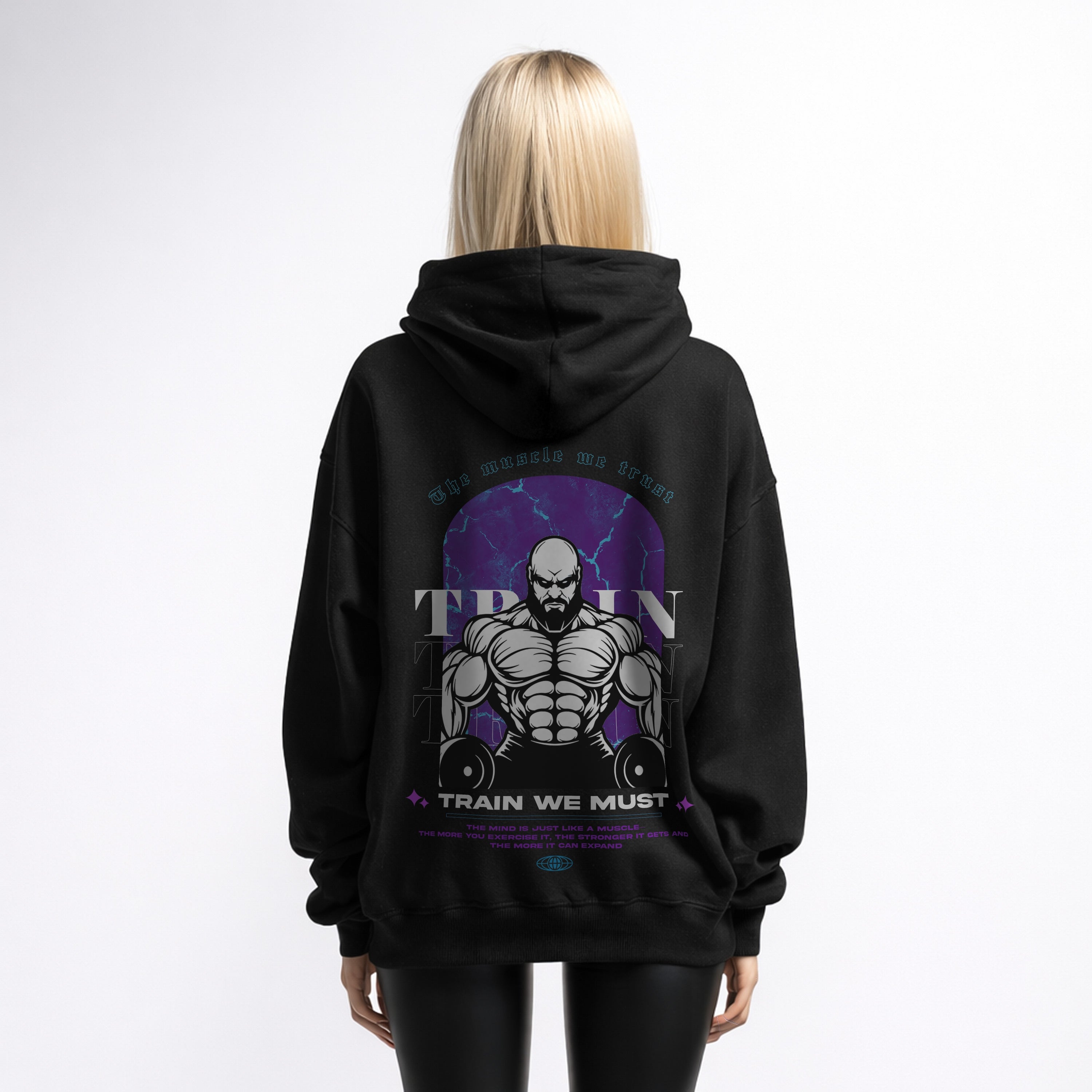 THE MUSCLE WE TRUST OVERSIZE HOODIE (BACKPRINT)