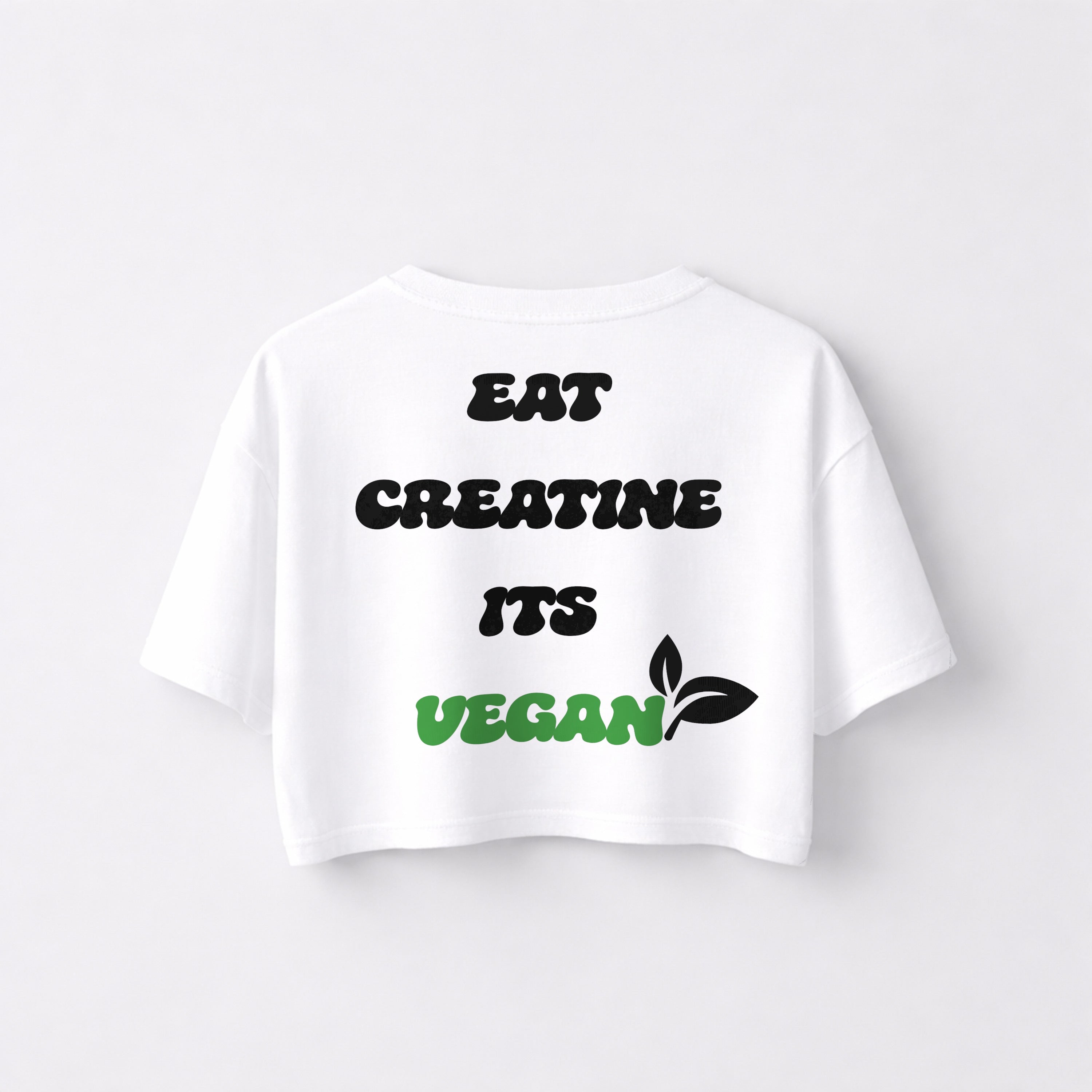 EAT Vegan Oversize Crop Top (Backprint)