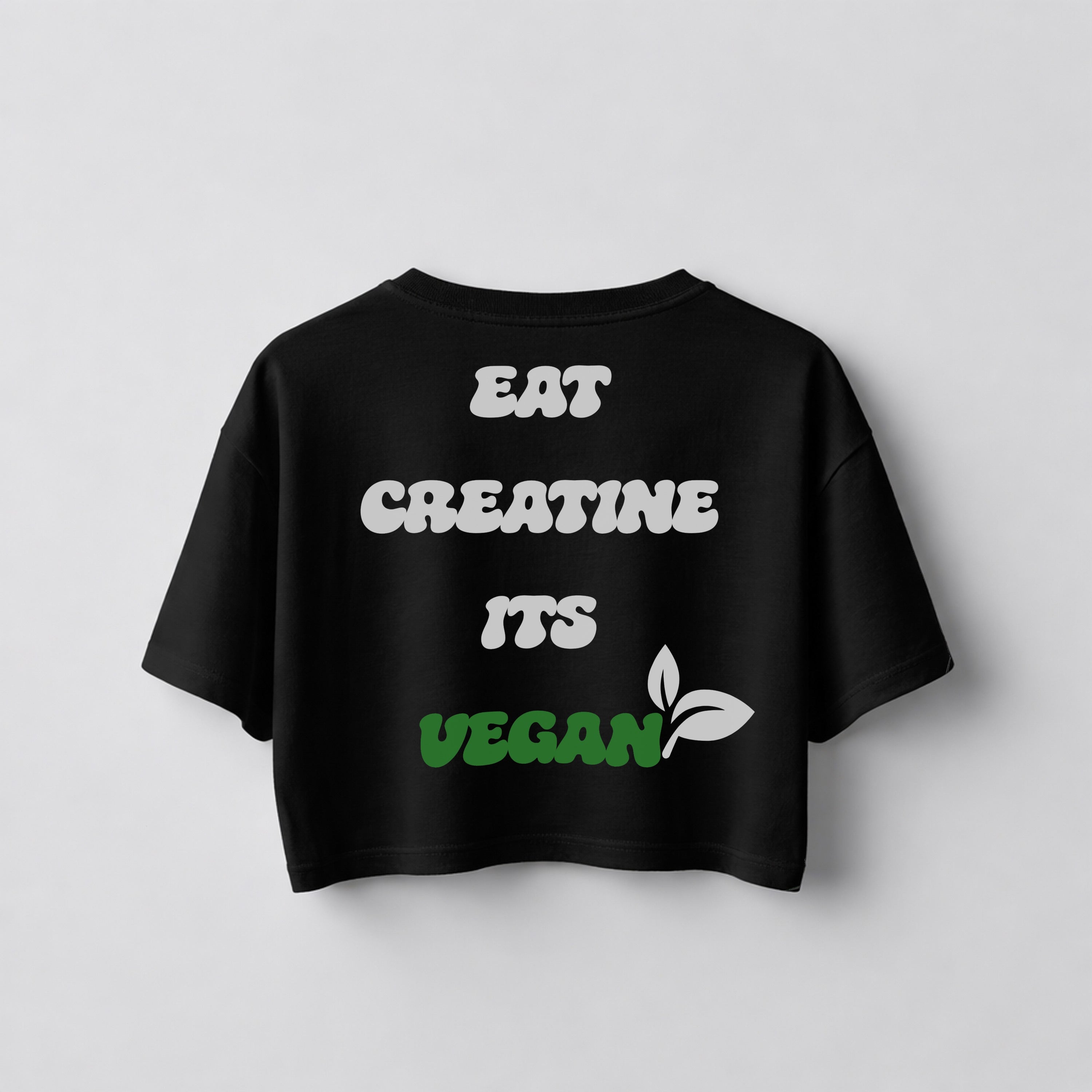 EAT Vegan Oversize Crop Top (Backprint)