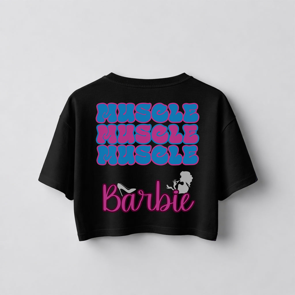 BARBIE OVERSIZE CROP TOP (BACKPRINT)
