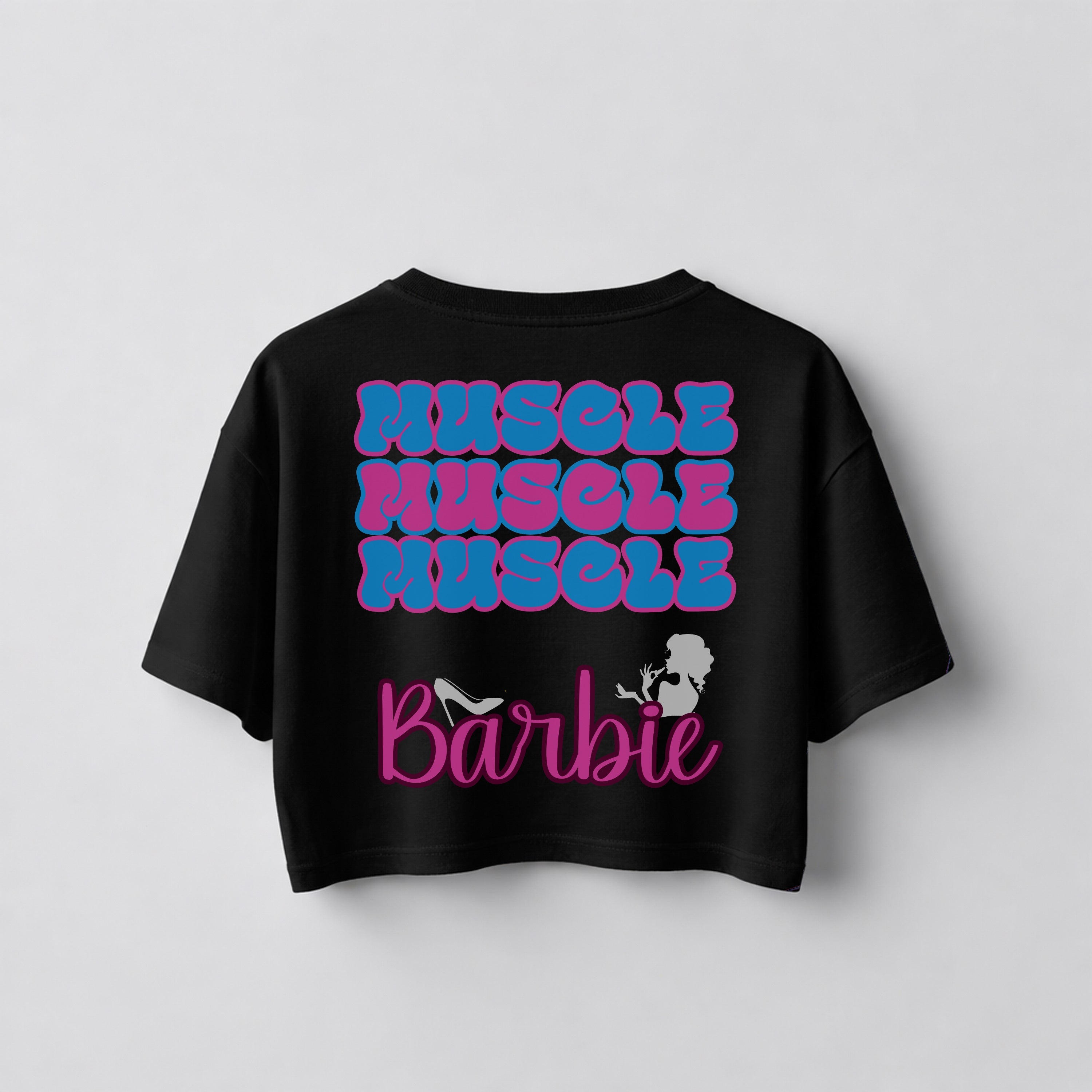 BARBIE OVERSIZE CROP TOP (BACKPRINT)