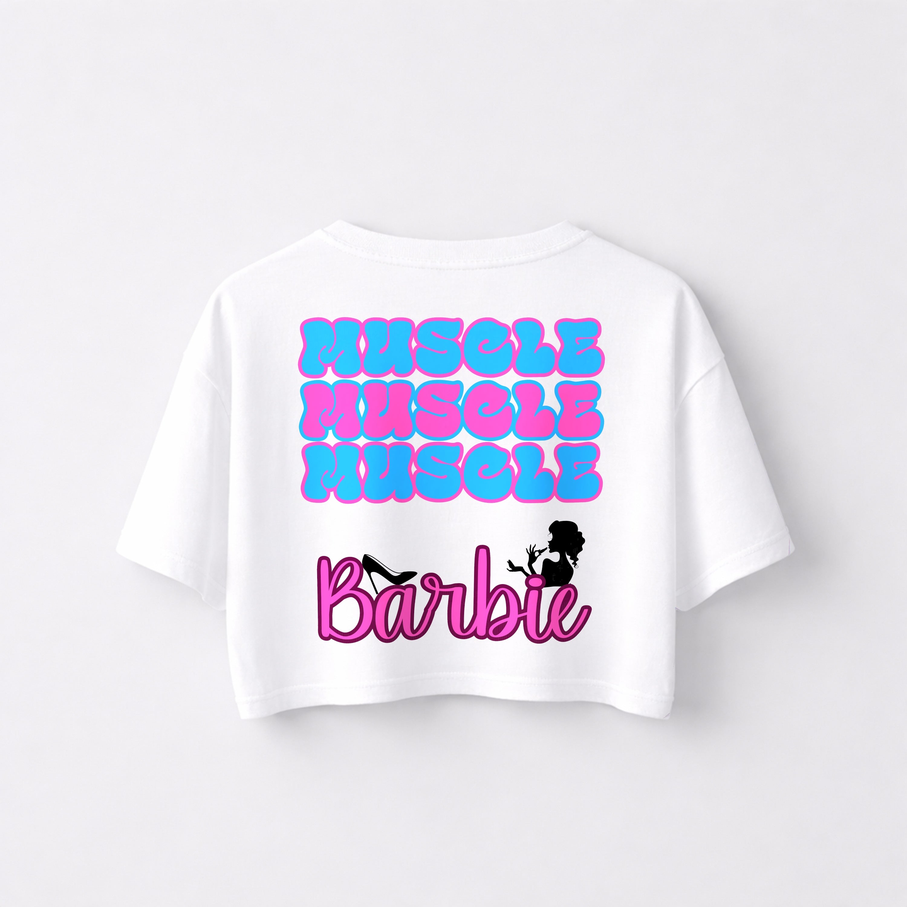 BARBIE OVERSIZE CROP TOP (BACKPRINT)