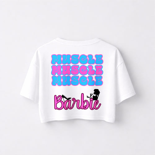 BARBIE OVERSIZE CROP TOP (BACKPRINT)