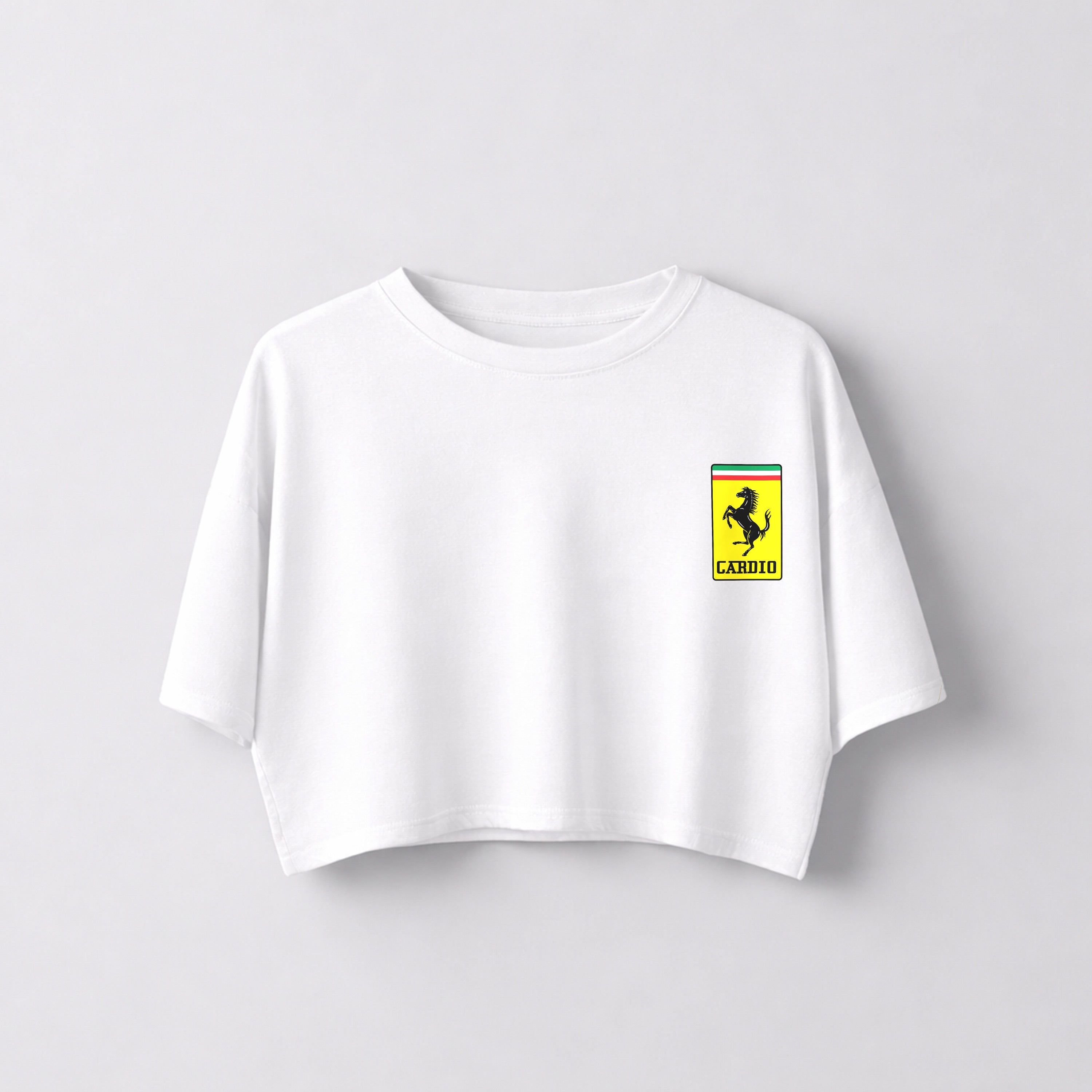 CARDIO DAMEN OVERSIZE CROP TOP (FRONTPRINT)