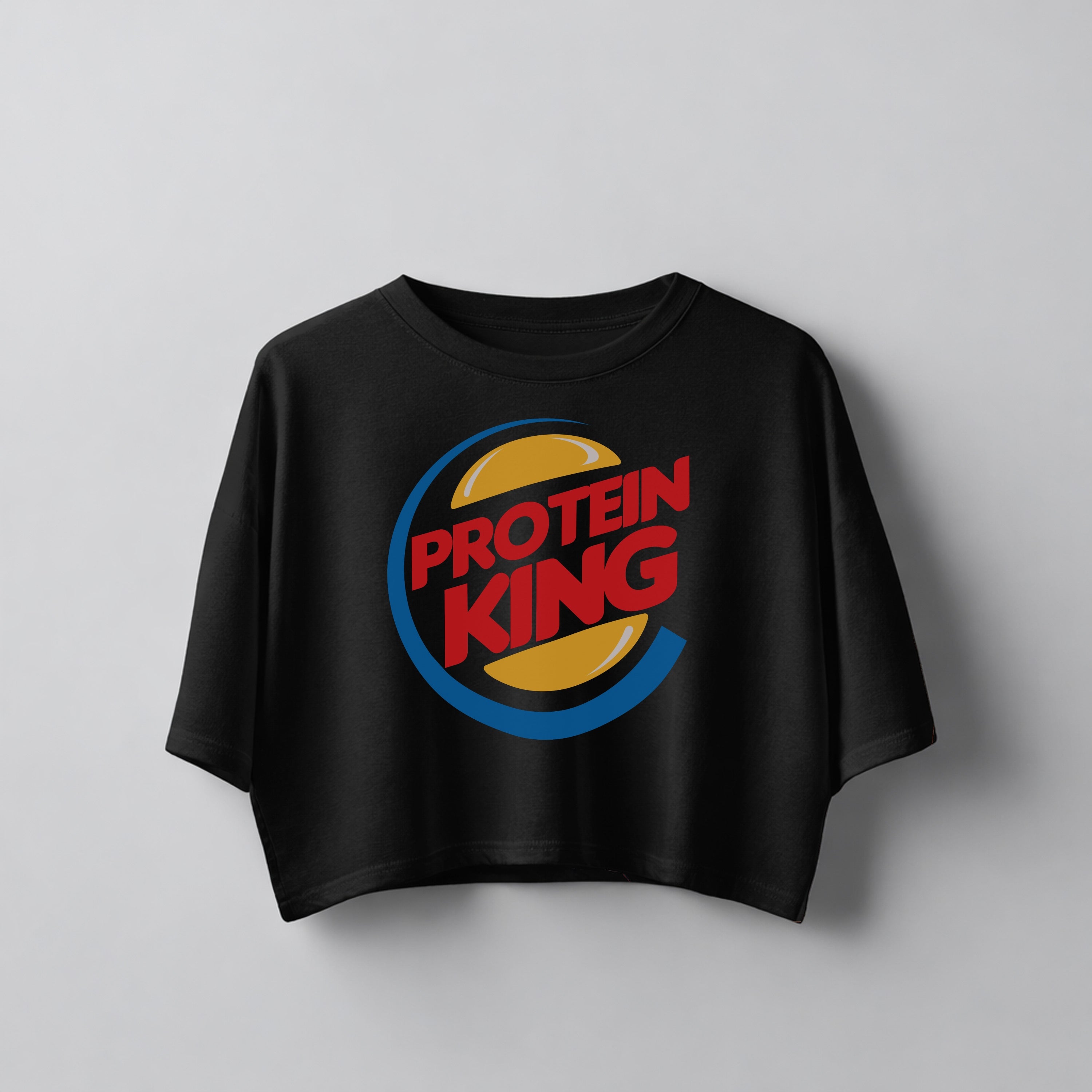 PROTEIN KING OVERSIZE CROP TOP (FONRTPRINT)