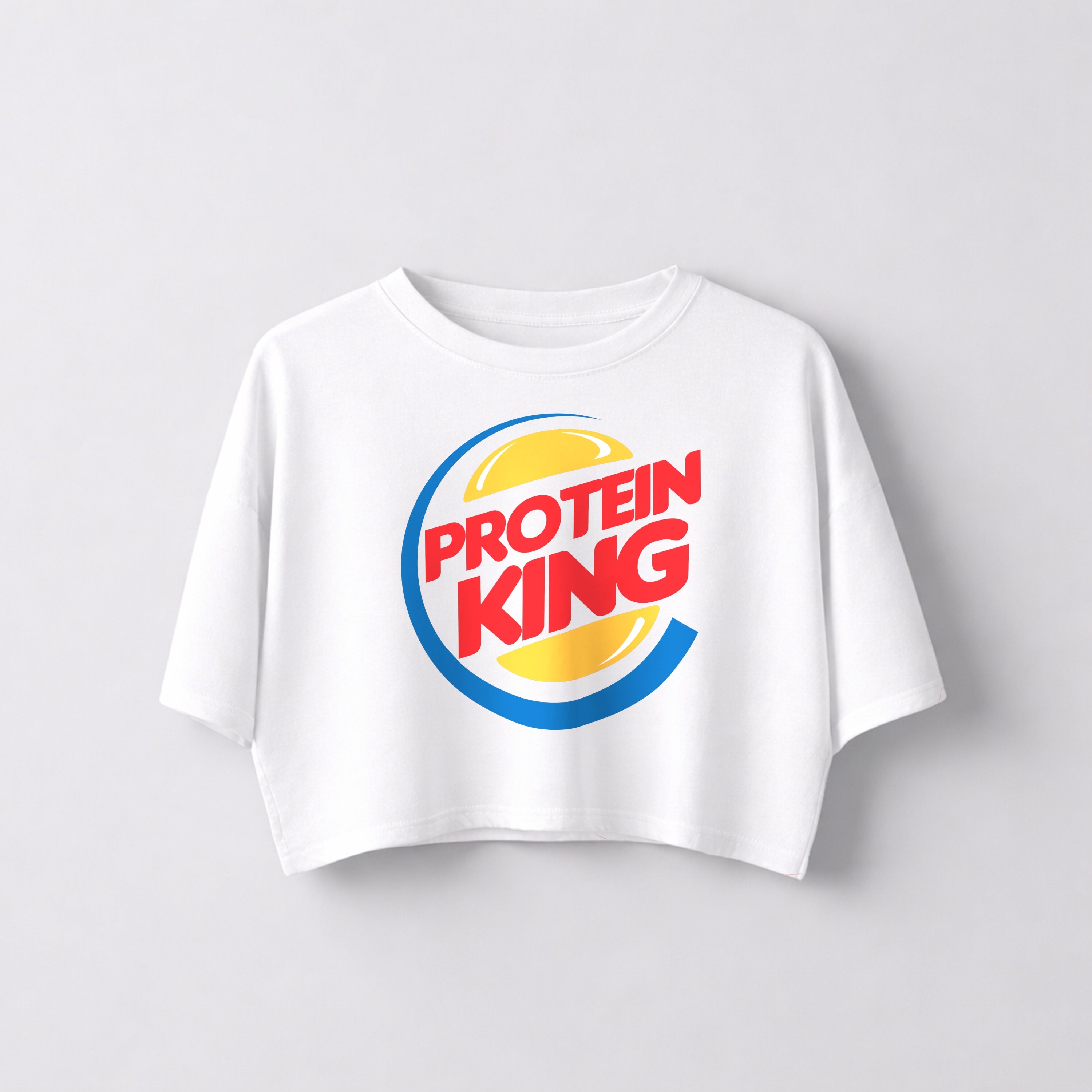PROTEIN KING OVERSIZE CROP TOP (FONRTPRINT)