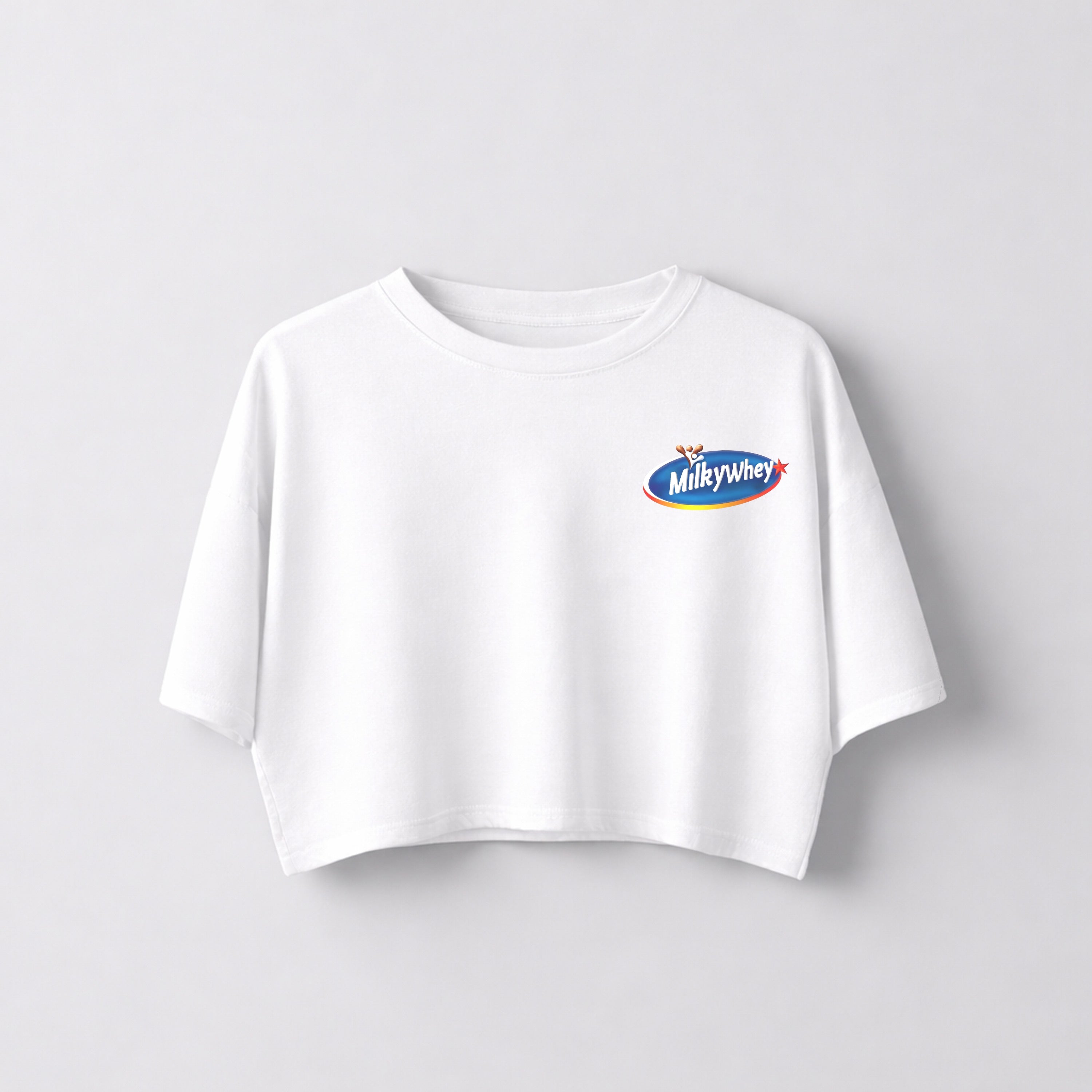 MILKY WHEY OVERSIZE CROP TOP (FRONTPRINT)