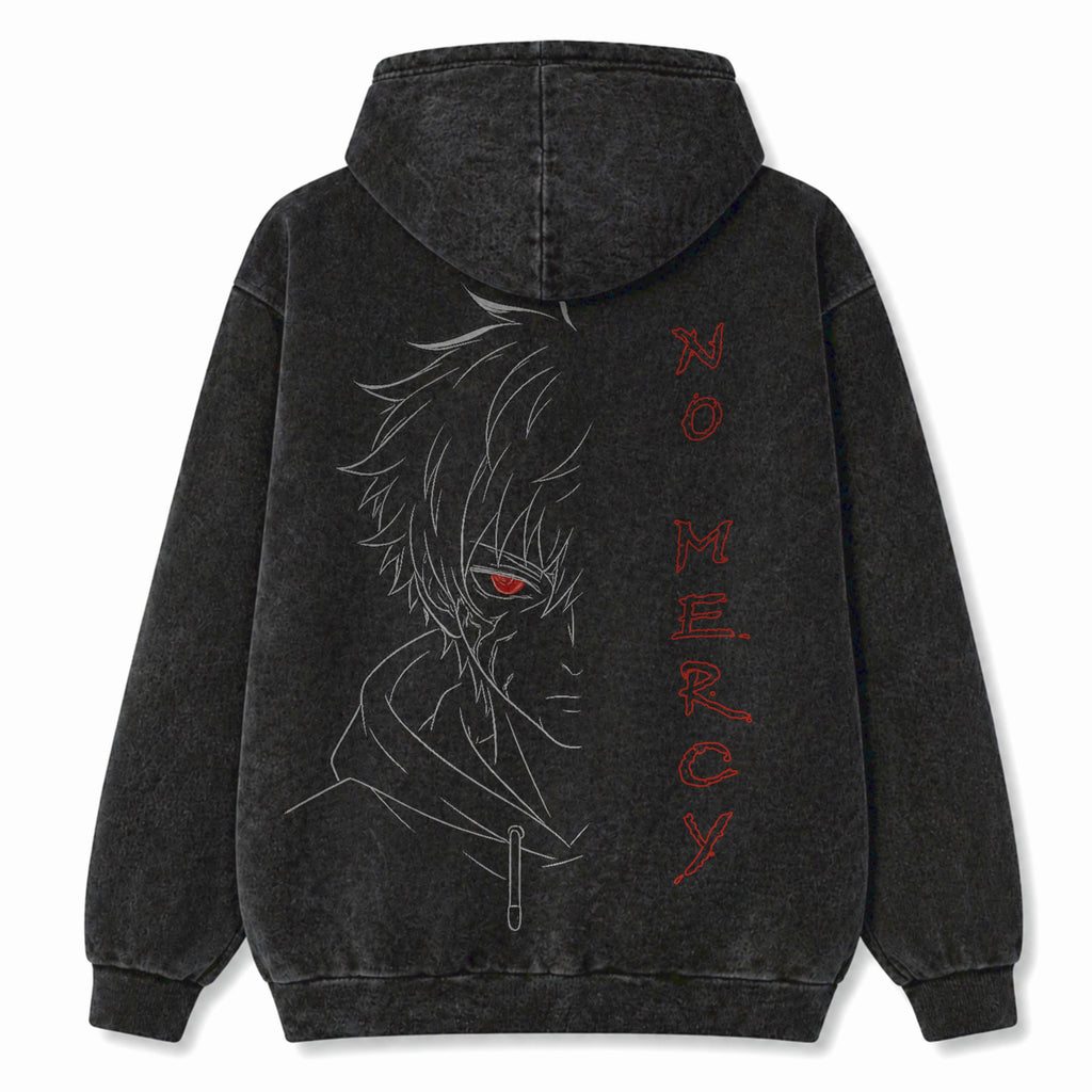 NO MERCY | WASHED OVERSIZE HOODIE