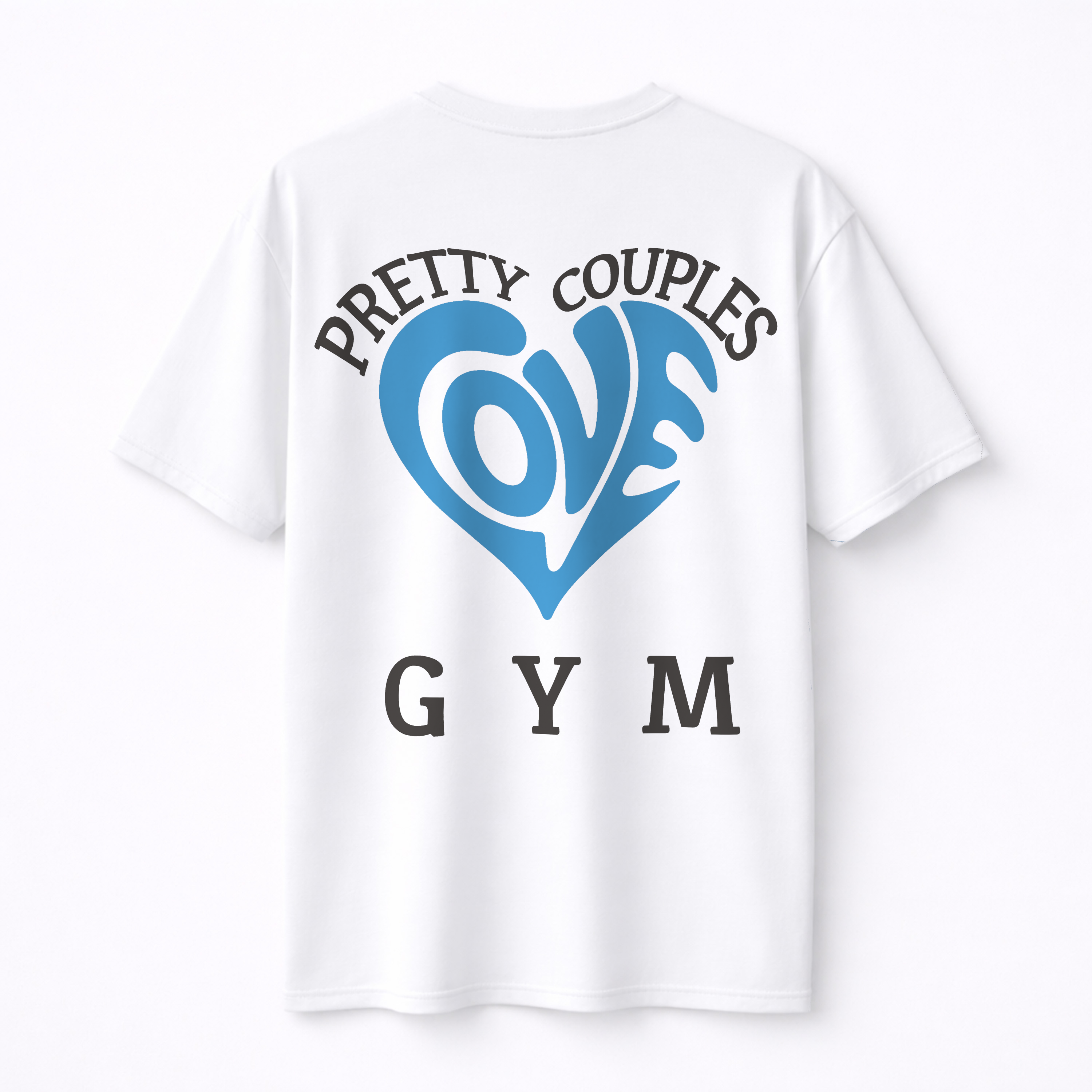 Pretty Couples Love Gym Oversize Shirt (Backprint)