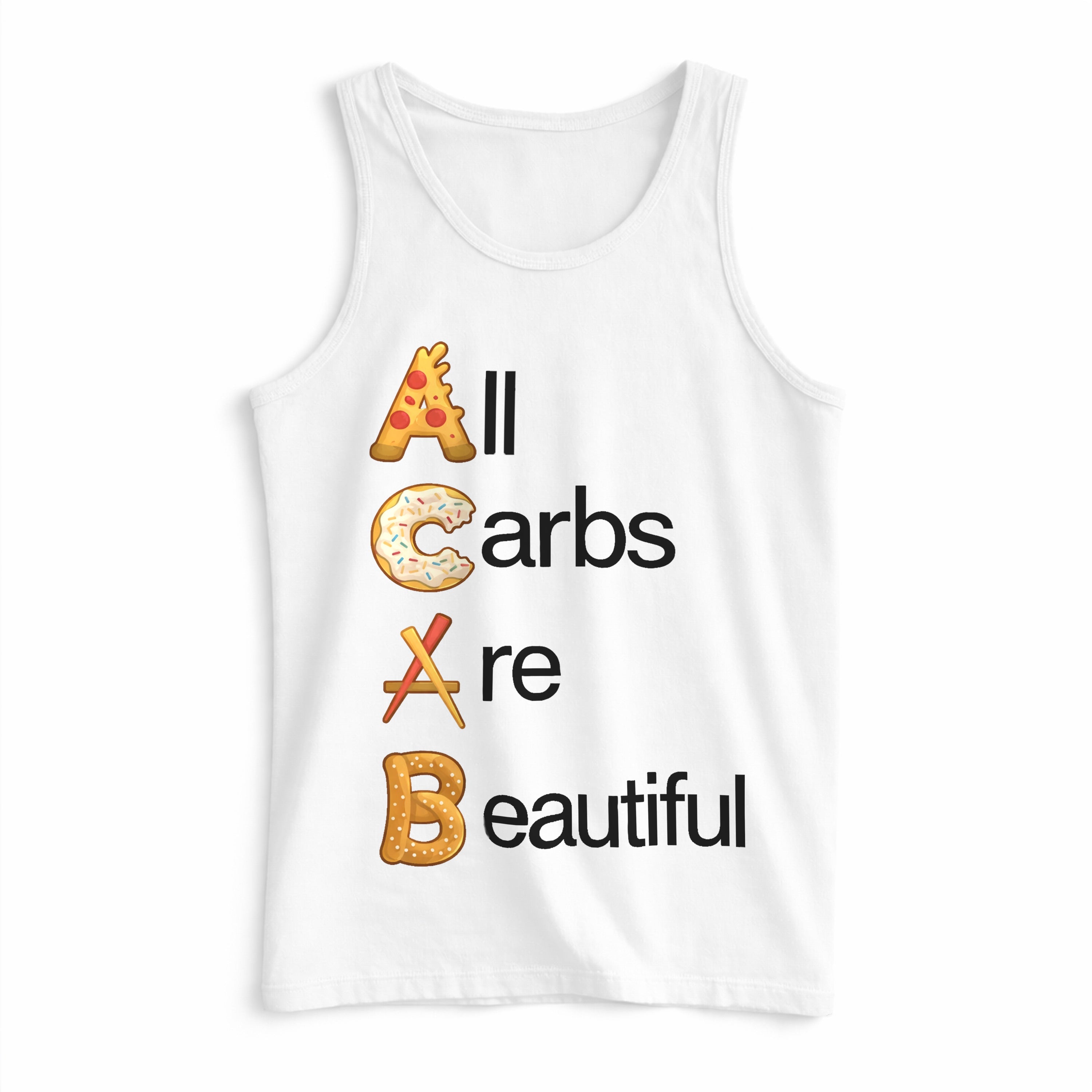 AllCarbsAreBeautiful Tank Top (Frontprint)