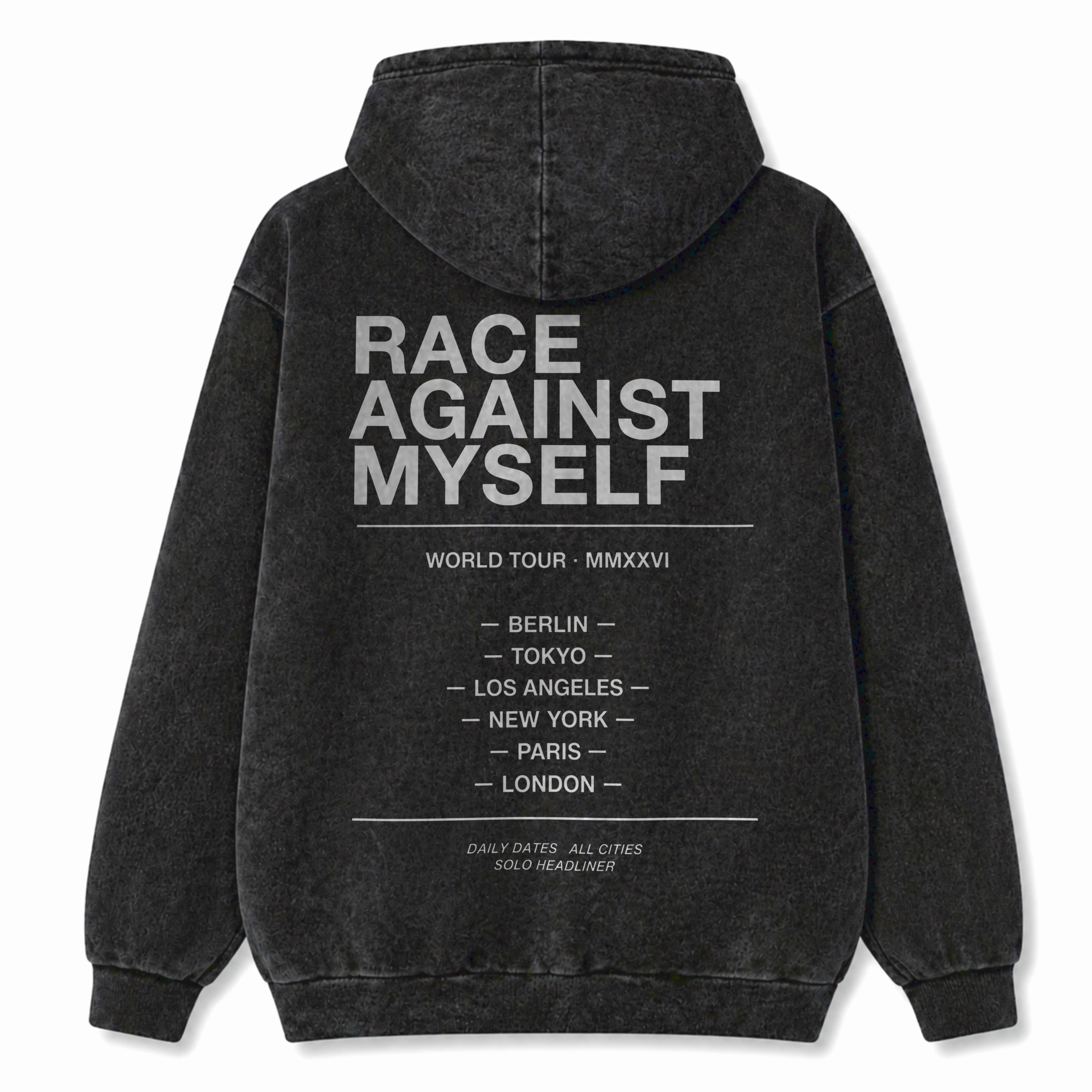 AGAINST MYSELF | WASHED OVERSIZE HOODIE