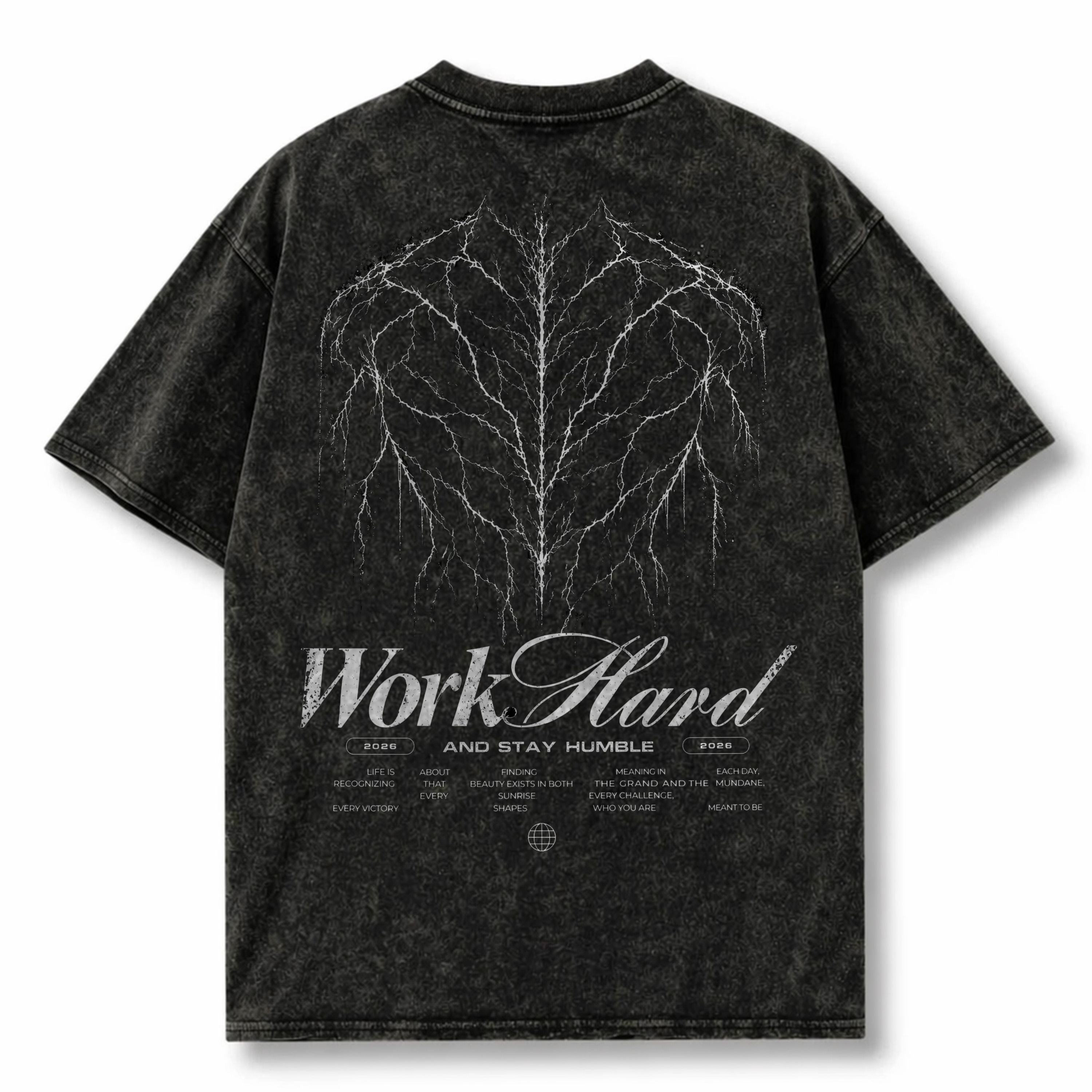 WORK HARD | WASHED OVERSIZE SHIRT