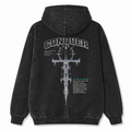 CONQUER | WASHED OVERSIZE HOODIE