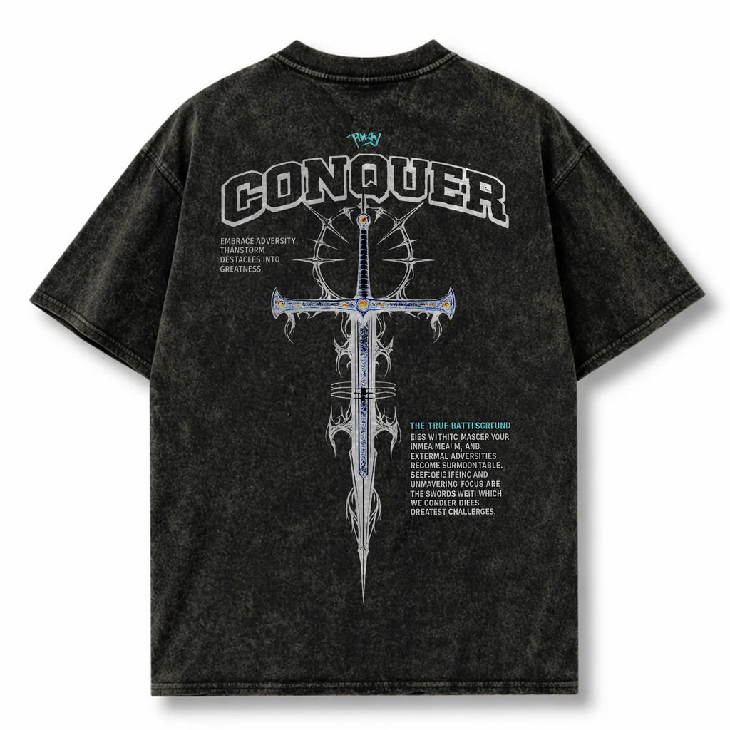 CONQUER | WASHED OVERSIZE SHIRT