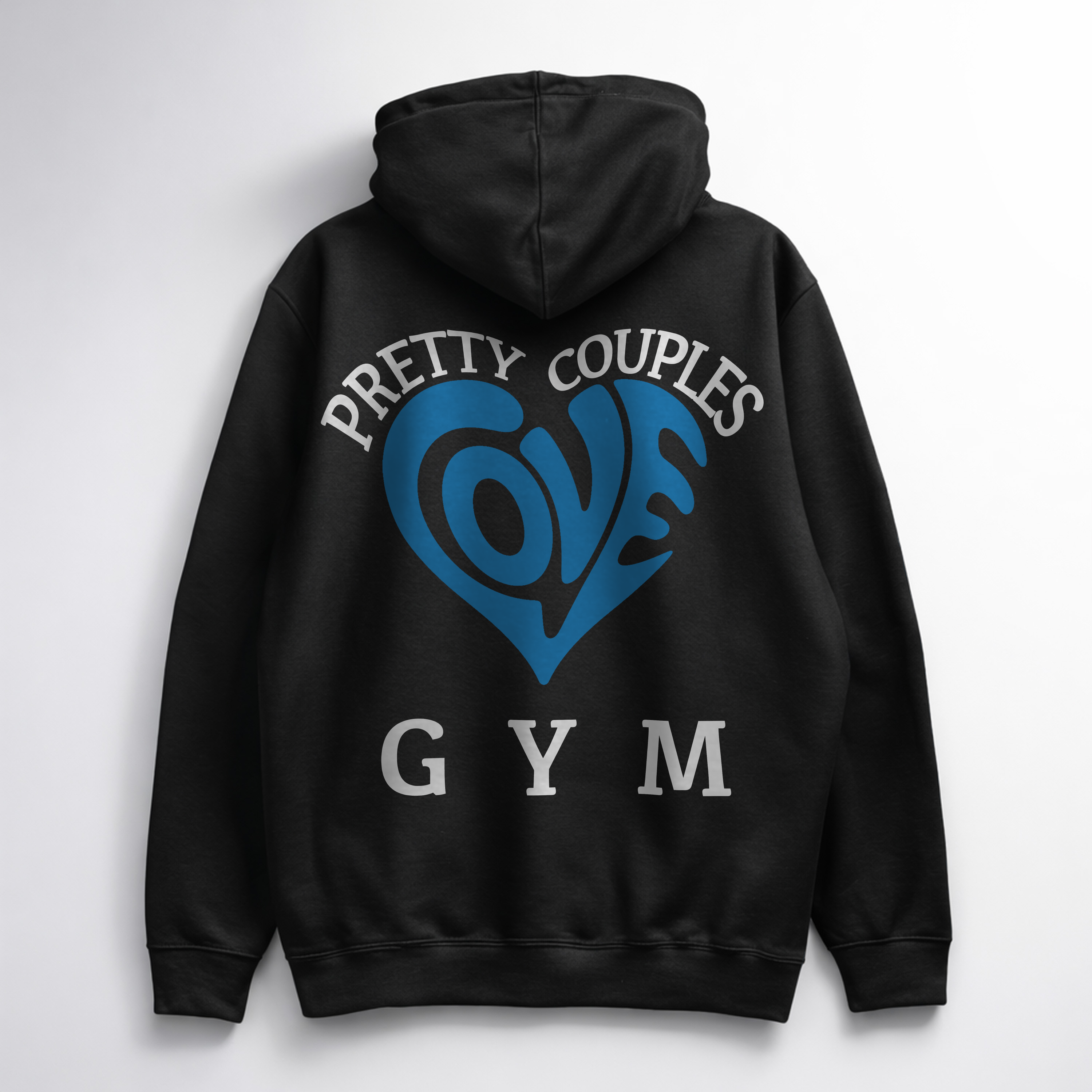 Pretty Couples Love Gym Oversize Hoodie (Backprint)
