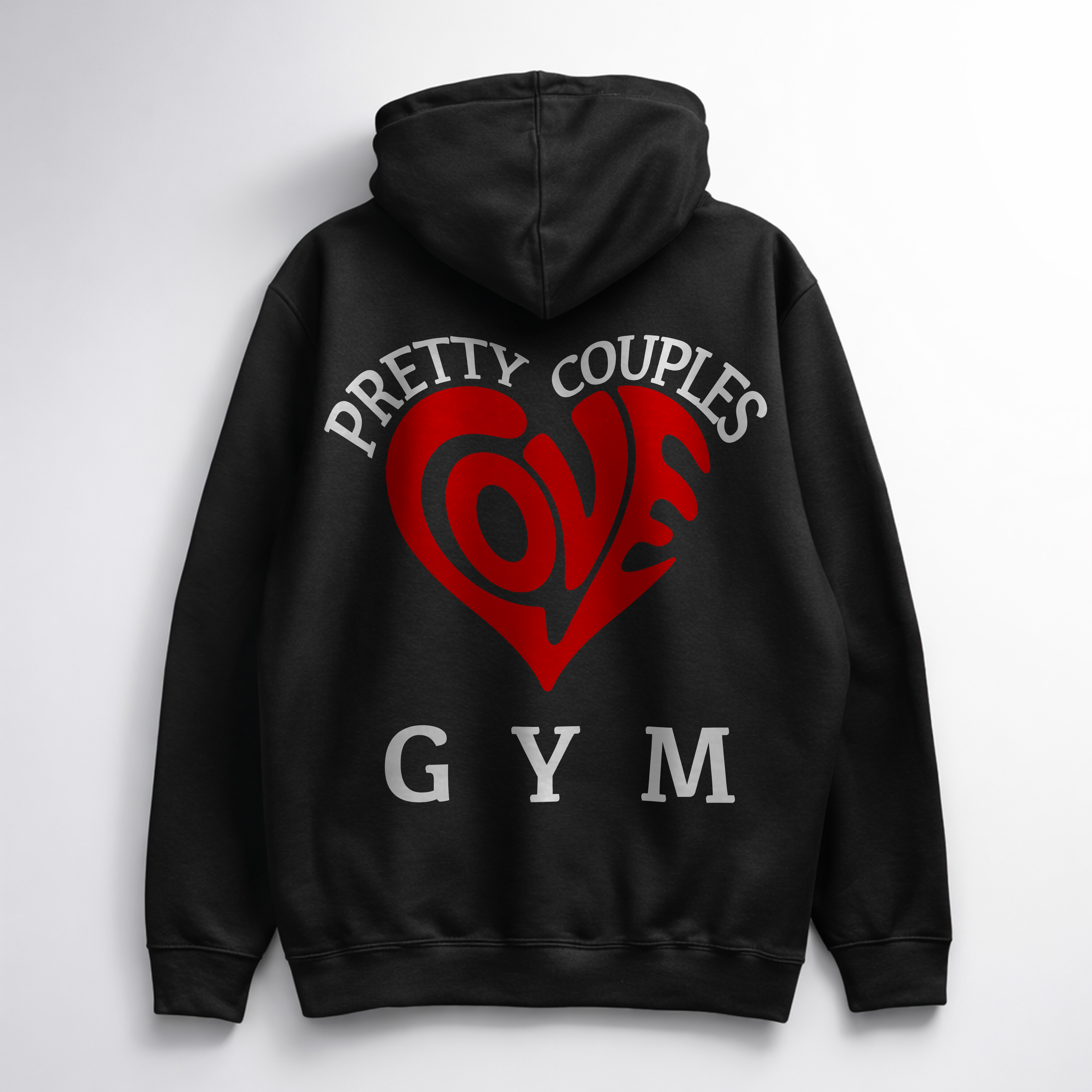 Pretty Couples Love Gym Oversize Hoodie (Backprint)