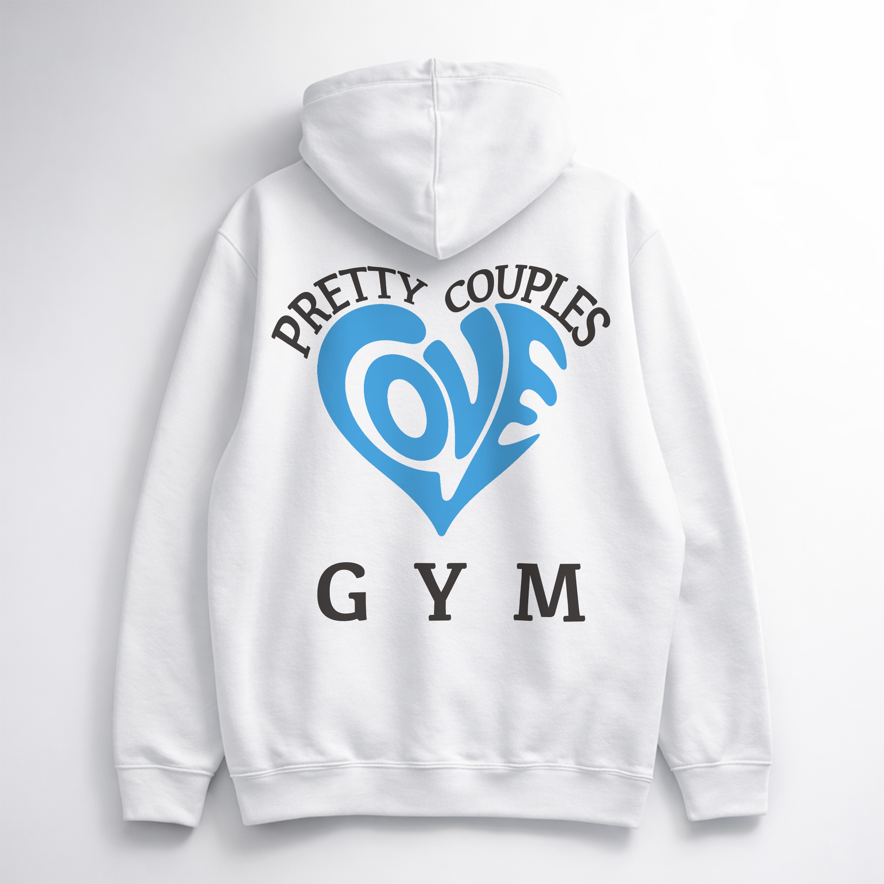 Pretty Couples Love Gym Oversize Hoodie (Backprint)