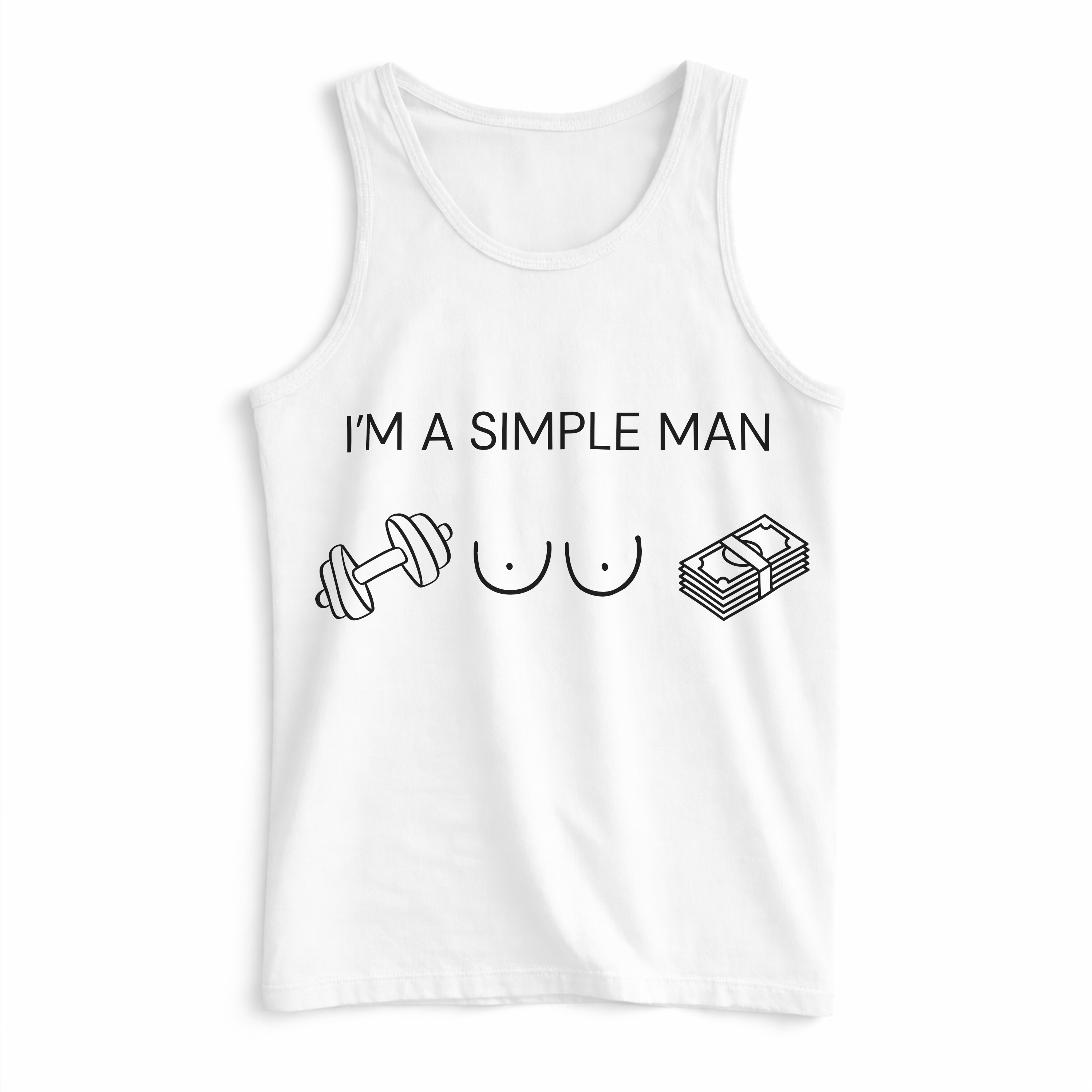 Simple Man Tank Top (Frontprint)