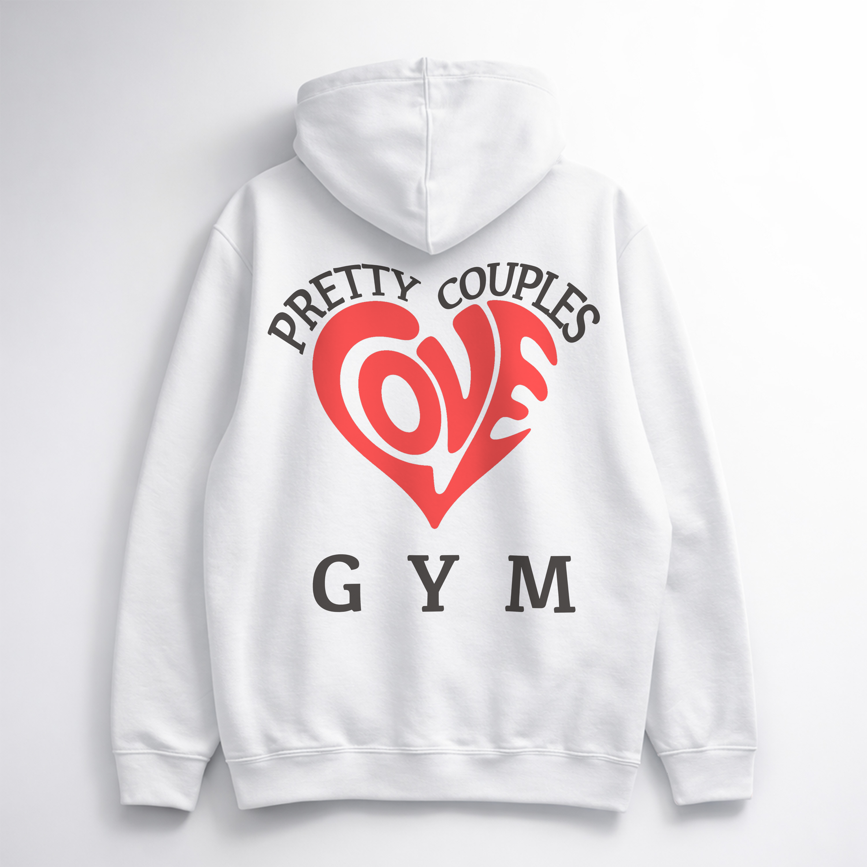 Pretty Couples Love Gym Oversize Hoodie (Backprint)